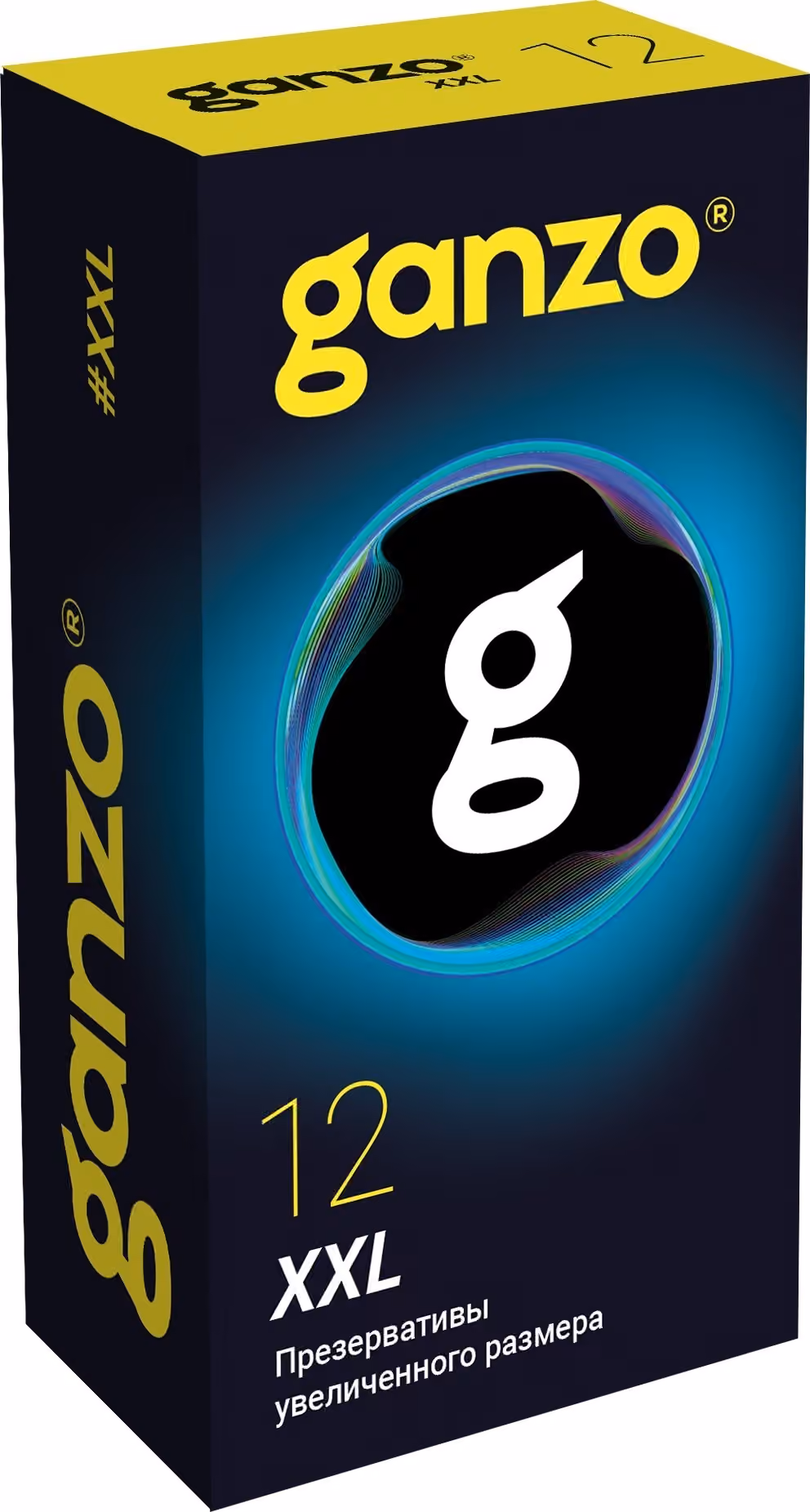 Презервативы Ganzo XXL Black Edition (увеличенного размера), 12шт