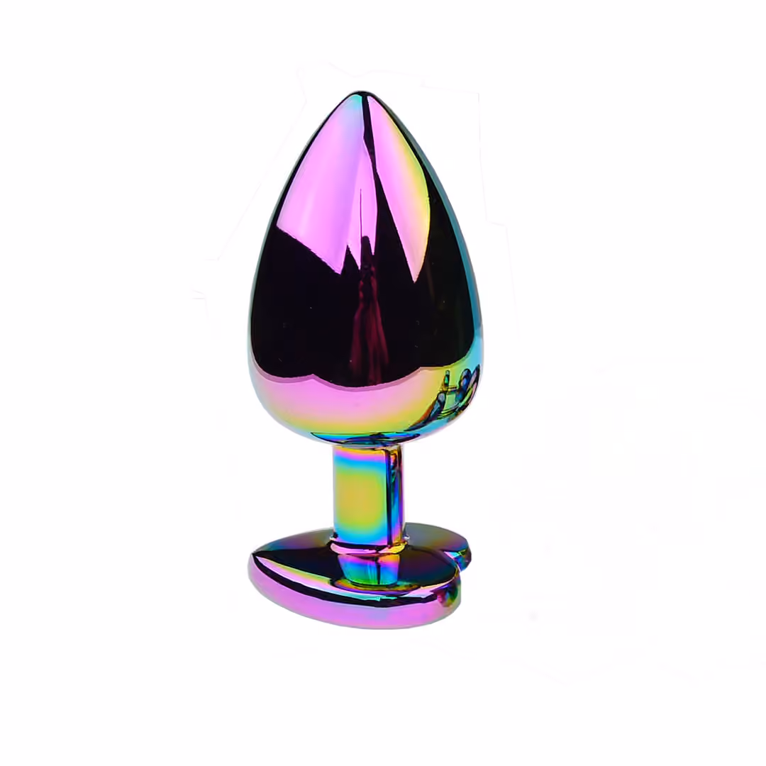 Анальная пробка Colored Heart 2,7 см