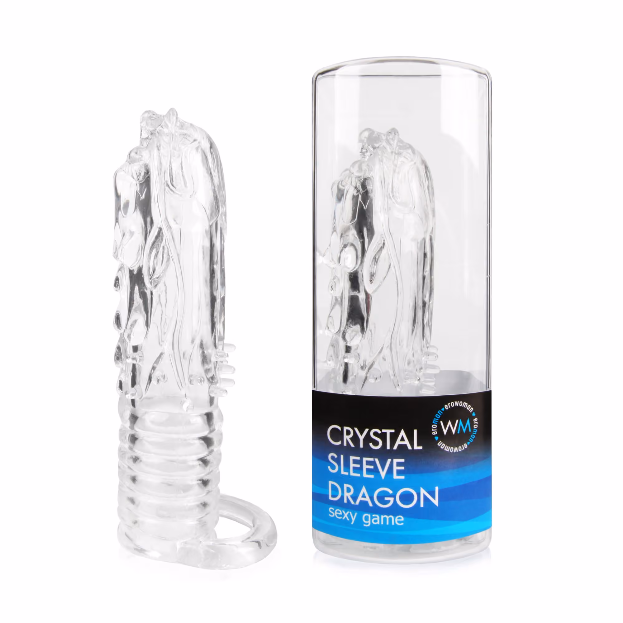 Насадка с кольцом для мошонки Crystal Sleeve Dragon