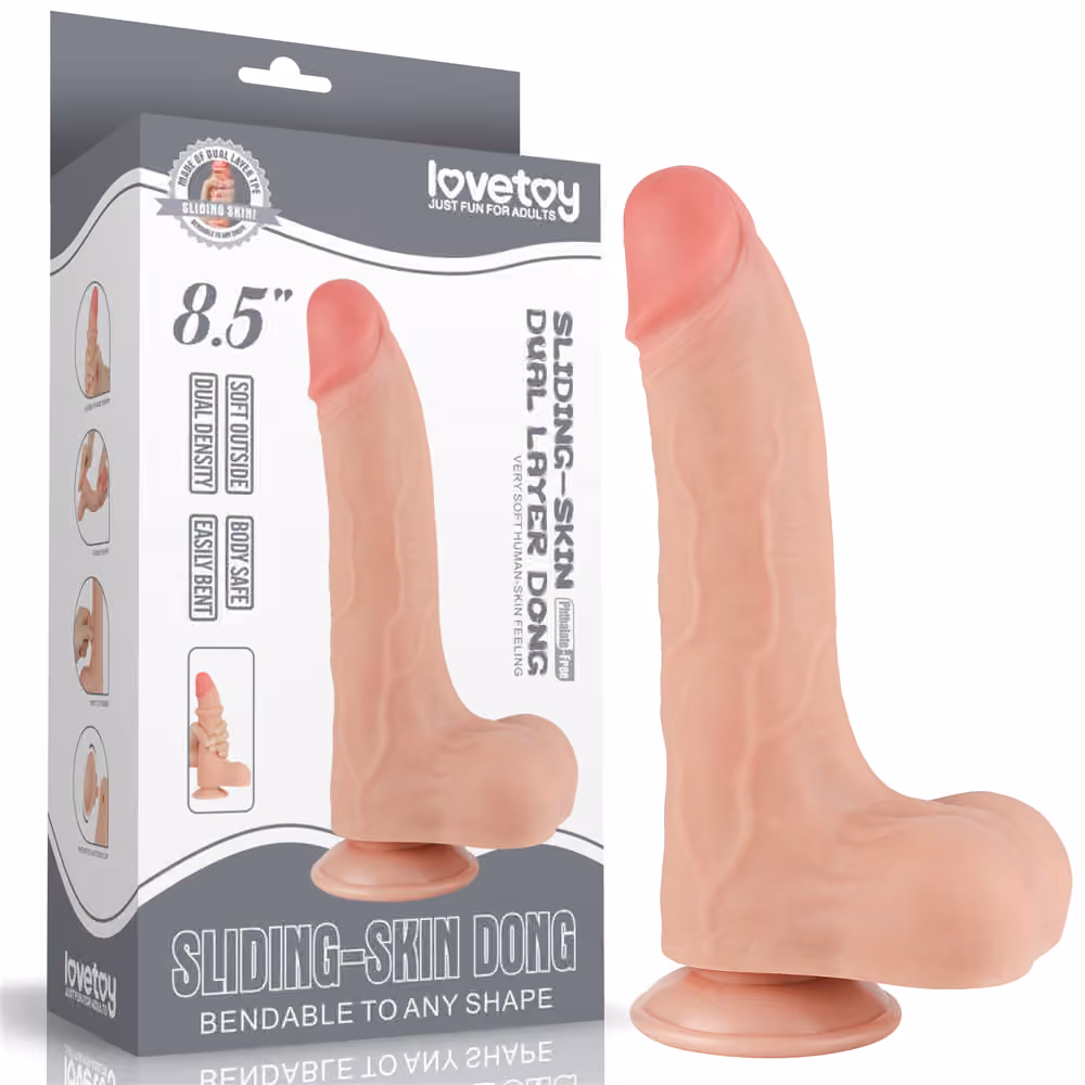 Фаллоимитатор Sliding-Skin dong от Love Toy, 16 см х 4,3 см