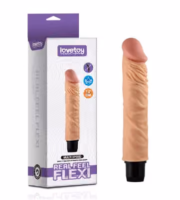 Фаллоимитатор с вибрацией Reel Feel Flexi от Love Toy, 19 см х 4 см