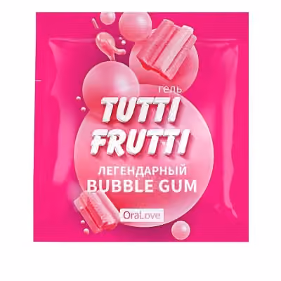 Съедобная смазка Tutti-Frutti, Бабл Гам, 4 г