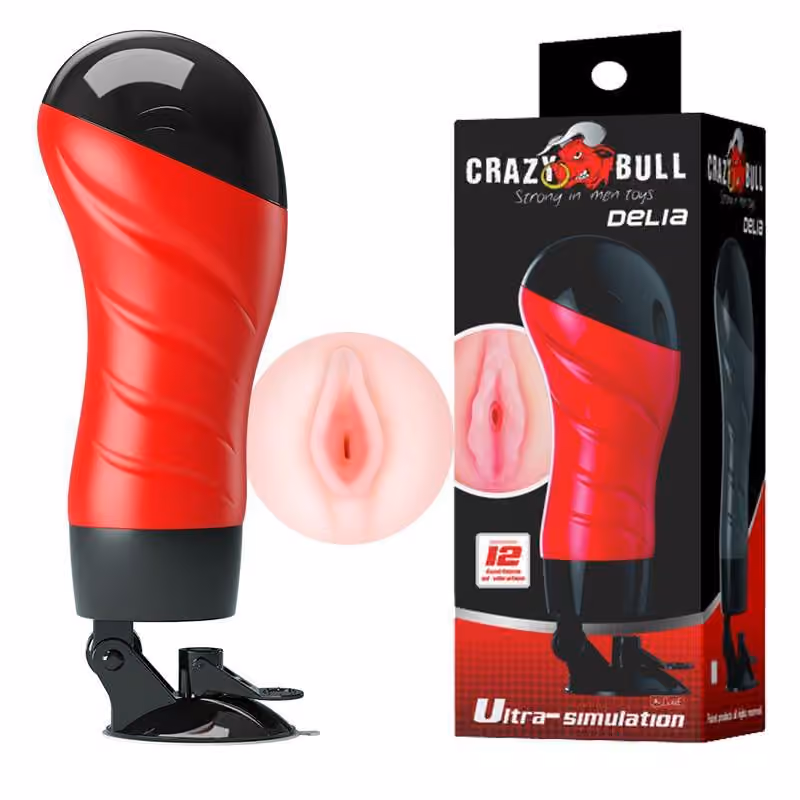 Мастурбатор киска Delia с вибрацией от Crazy Bull