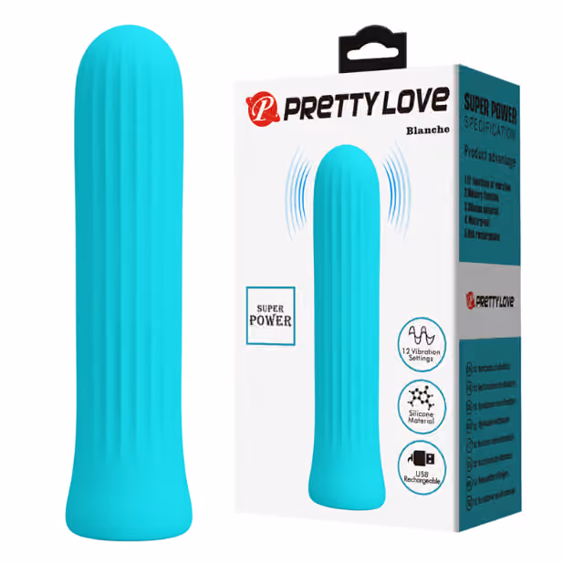 Мини-вибратор Blanche от Pretty Love, бирюзовый