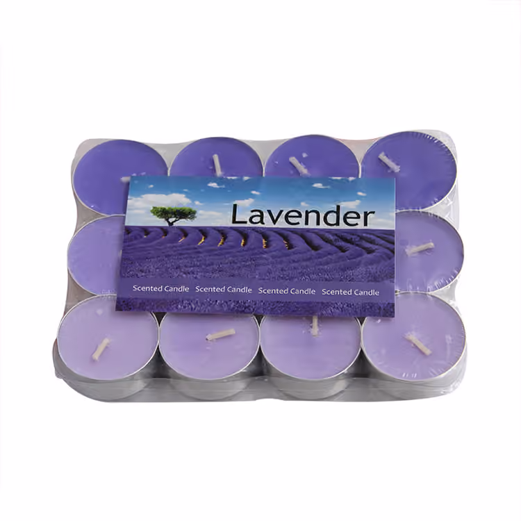 Чайные свечи Lavender, аромат лаванды, 12 штук