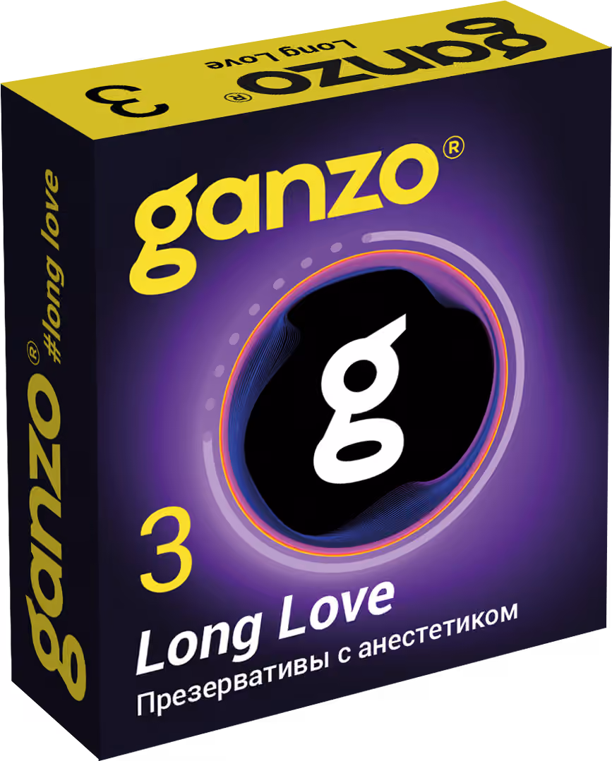 Презервативы Ganzo Long Love, с анестетиком