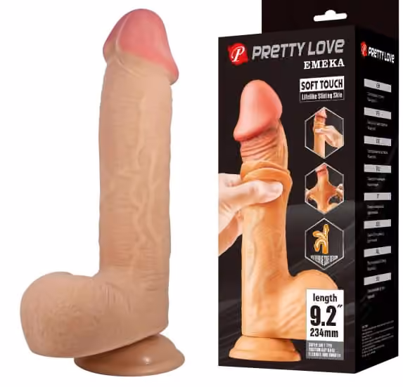 Фаллоимитатор Emeka от Pretty Love, 17,5 см х 4,7 см 