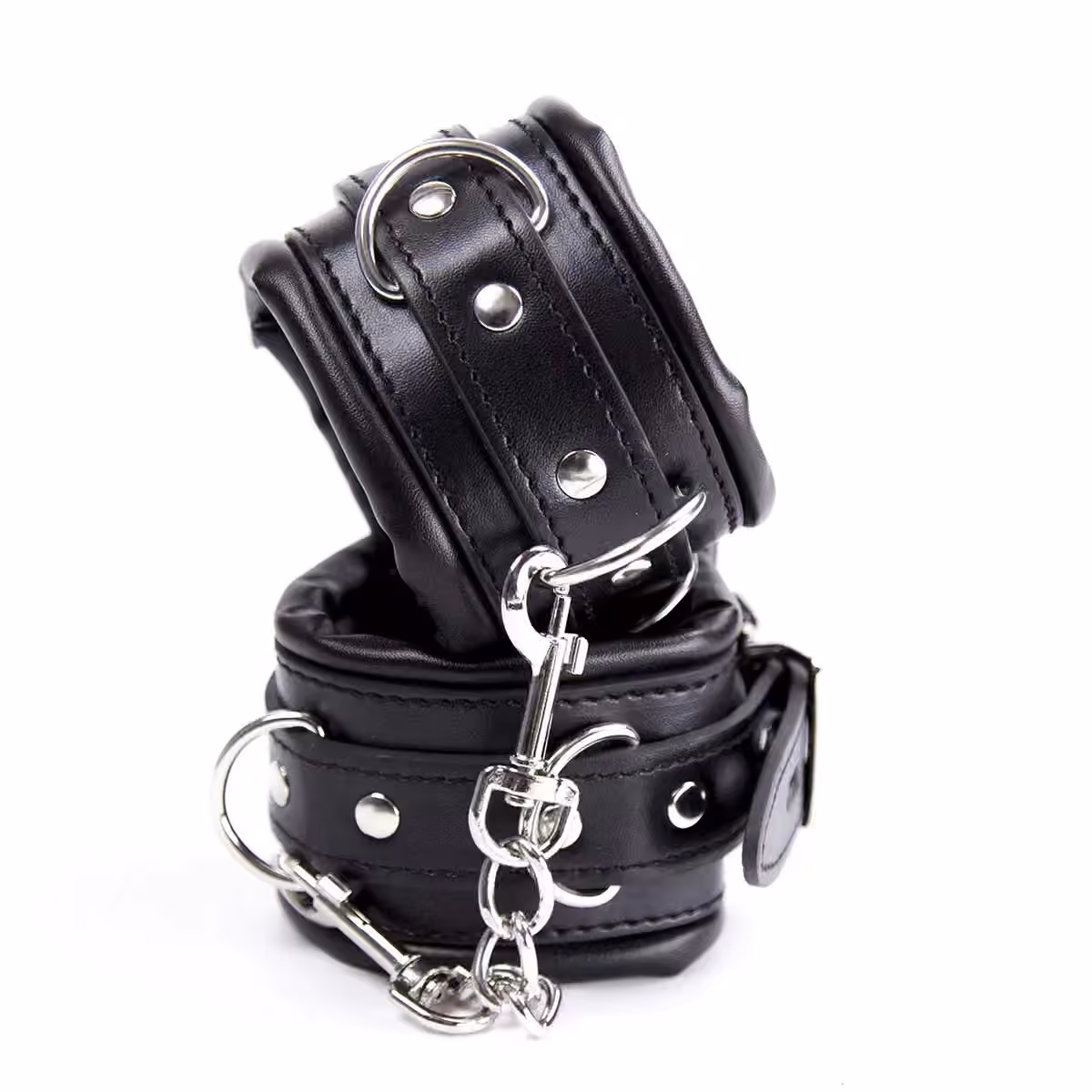 Наручники черные Dominant Black с цепочкой