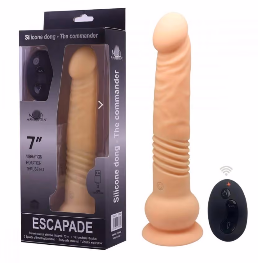 Фаллоимитатор с пультом Escapade, 19 см х 3,9 см 