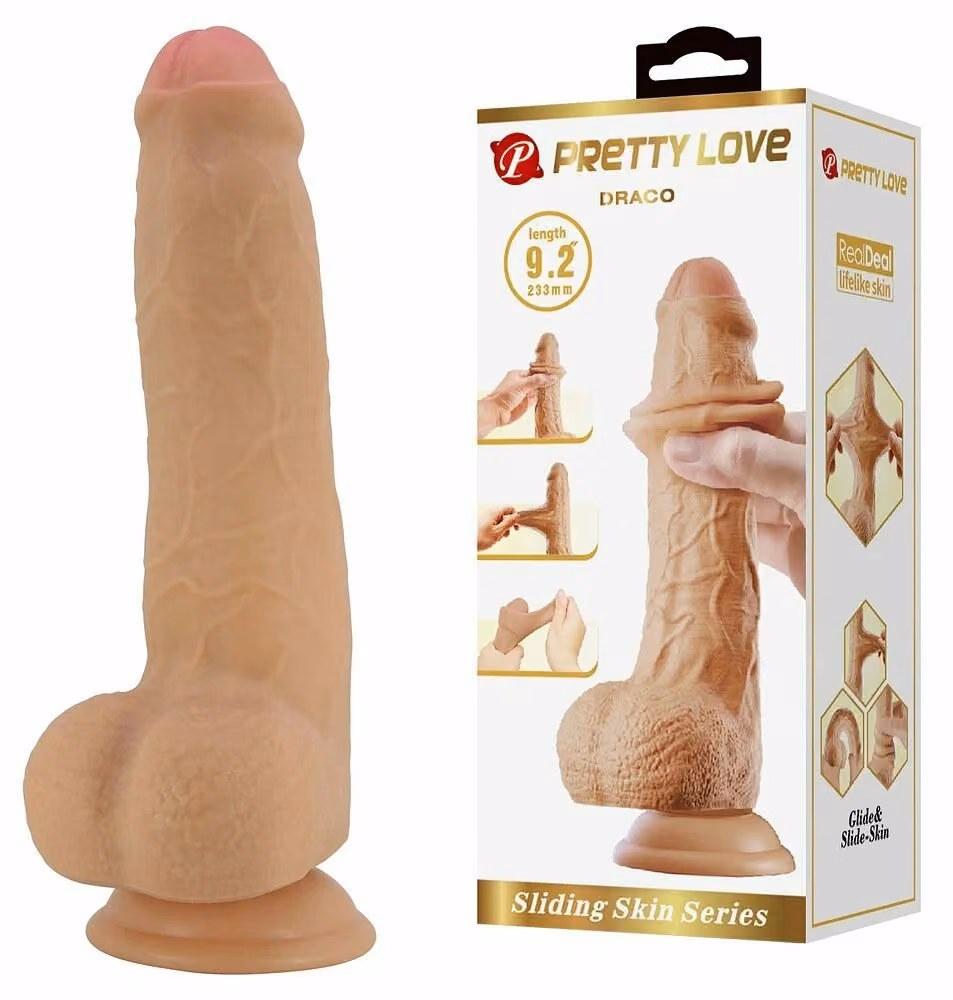 Фаллоимитатор Draco от Pretty love, 15,5 см х 4,3 см 