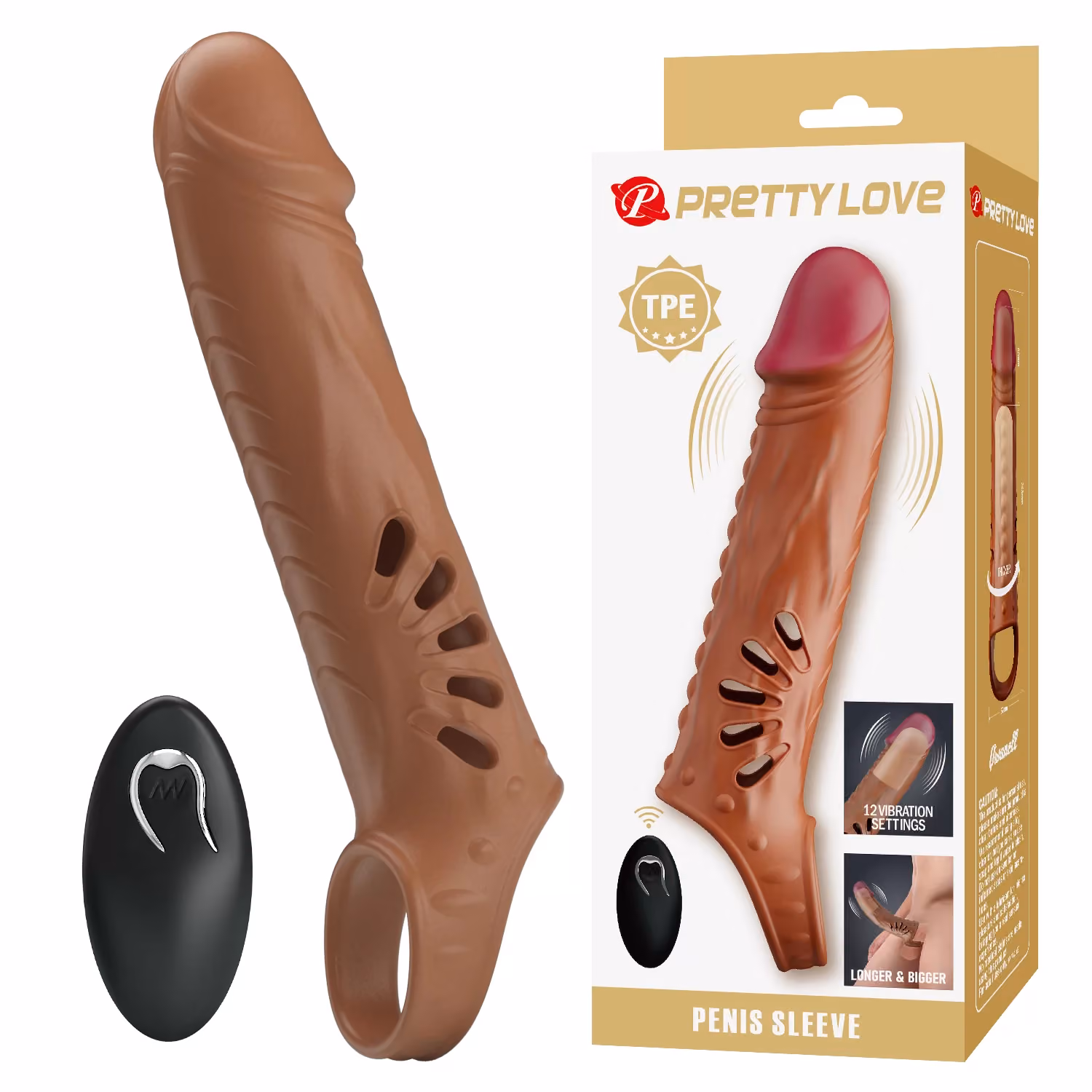 Насадка с вибрацией от Pretty Love 19 см х 3,8 см 