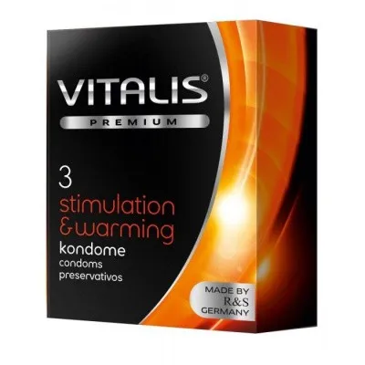 Презервативы VITALIS PREMIUM stimulation & warming, согревающий эффект, 3 шт — купить в Астана