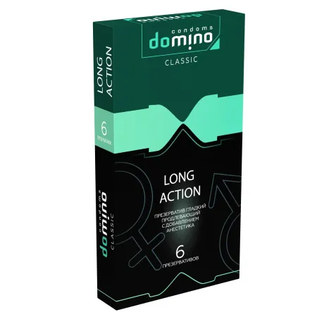 Презервативы Domino Long Action, с анестетиком, 6 шт — купить в Астана