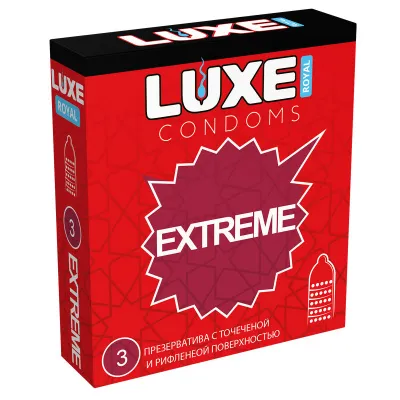 Презервативы Luxe Royal Extreme, рифленые, 3 шт — купить в Астана