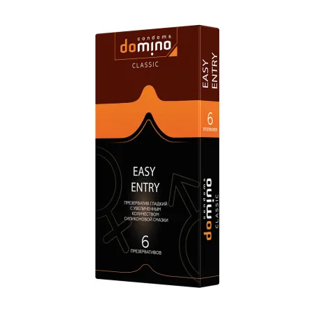 Презервативы Domino Easy Entry, увлажненные, 6 шт — купить в Астана