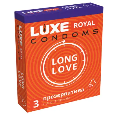 Презервативы Luxe Royal Long Love, с анестетиком, 3 шт — купить в Астана