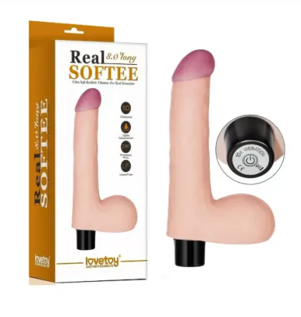 Фаллоимитатор с вибрацией Real Softee, 14 см х 3,8 см — купить в Астана