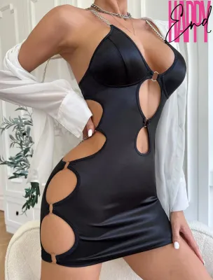 Сексуальное платье с вырезами DRESS, черный — купить в Астана