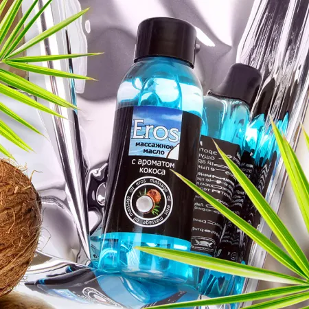 Масло массажное EROS TROPIC, аромат кокоса, 50 мл — купить в Астана 5