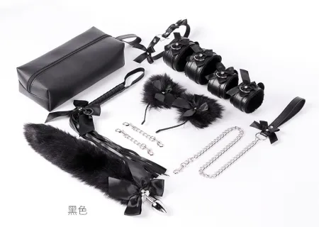 Черный БДСМ набор Midnight Temptations, 8 предметов — купить в Астана 4