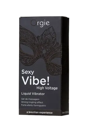 Гель для массажа ORGIE Sexy Vibe High Voltage с усиленным эффектом вибрации, 15 мл — купить в Астана 5