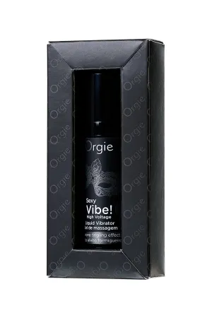 Гель для массажа ORGIE Sexy Vibe High Voltage с усиленным эффектом вибрации, 15 мл — купить в Астана 6