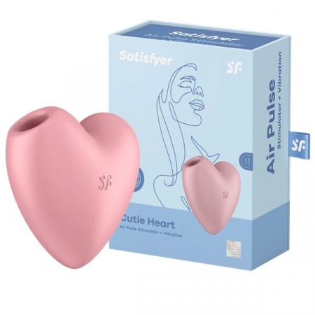 Вакуумно-волновой стимулятор с вибрацией Cutie Heart от Satisfyer